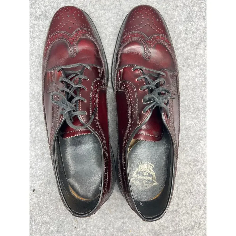 O'Sullivan Vintage Executive Wingtip Brogue Leather Oxford Dress Shoe Men 9.5
